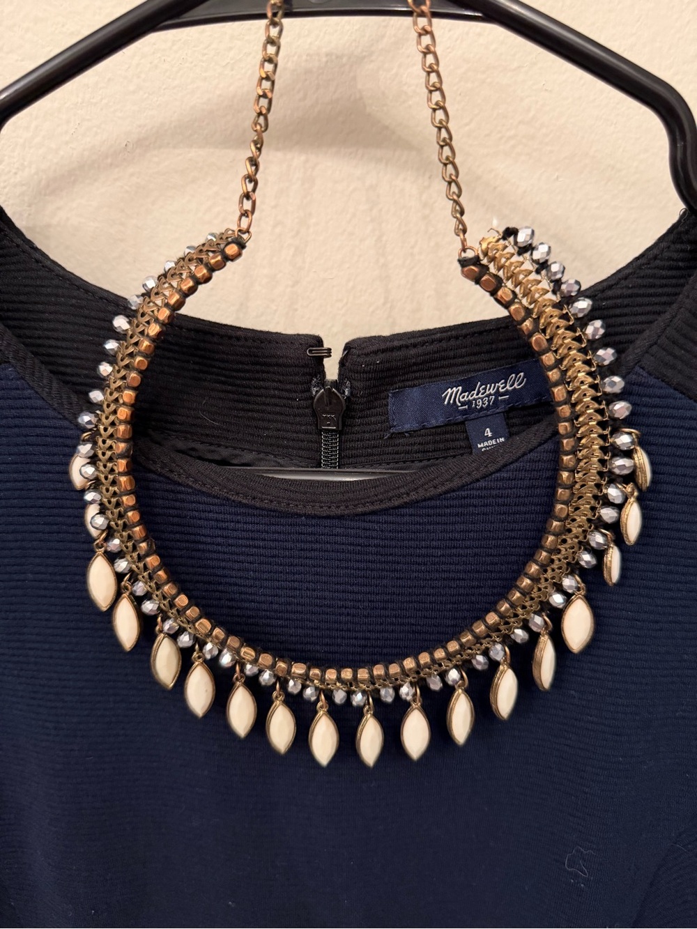 Gold & Cream Statement Collar Necklace